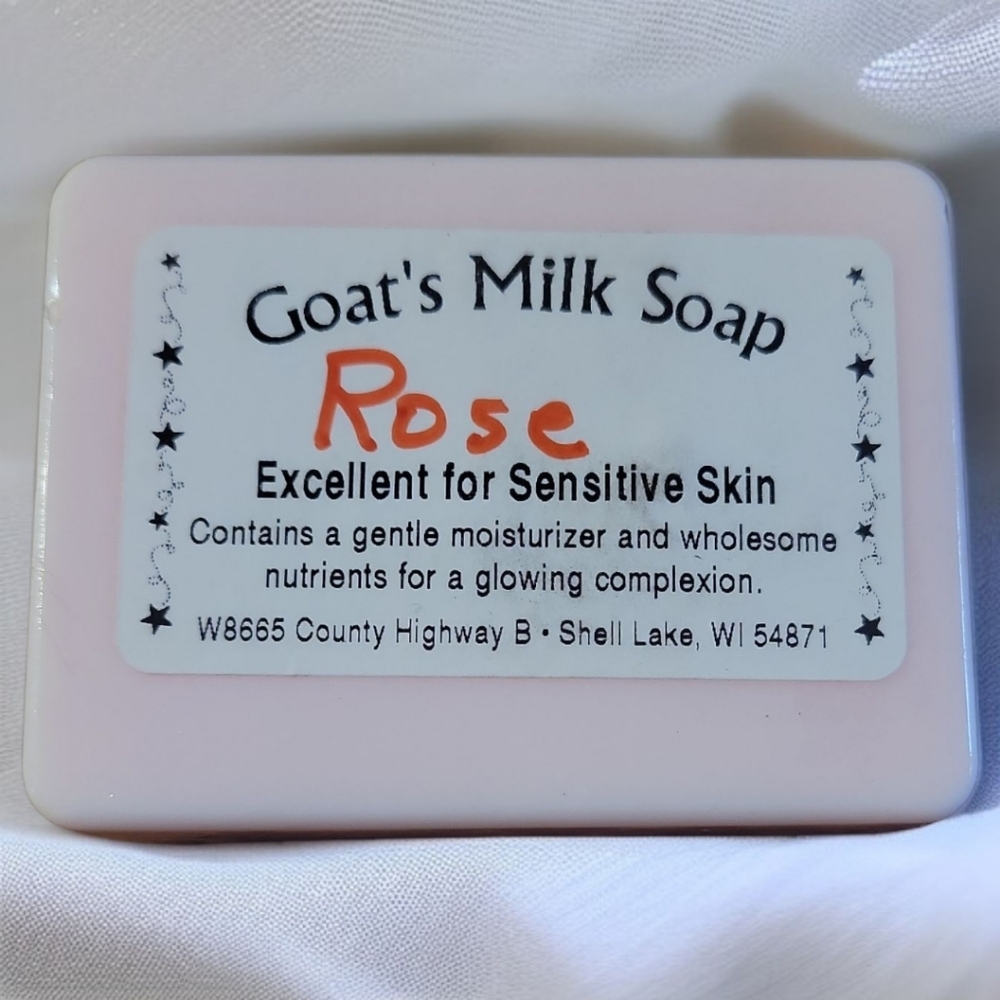 1 Home-made Amish Goat's Milk Soap Bar "Rose" Borntregers Bundle 3 For $15 - Picture 2 of 5